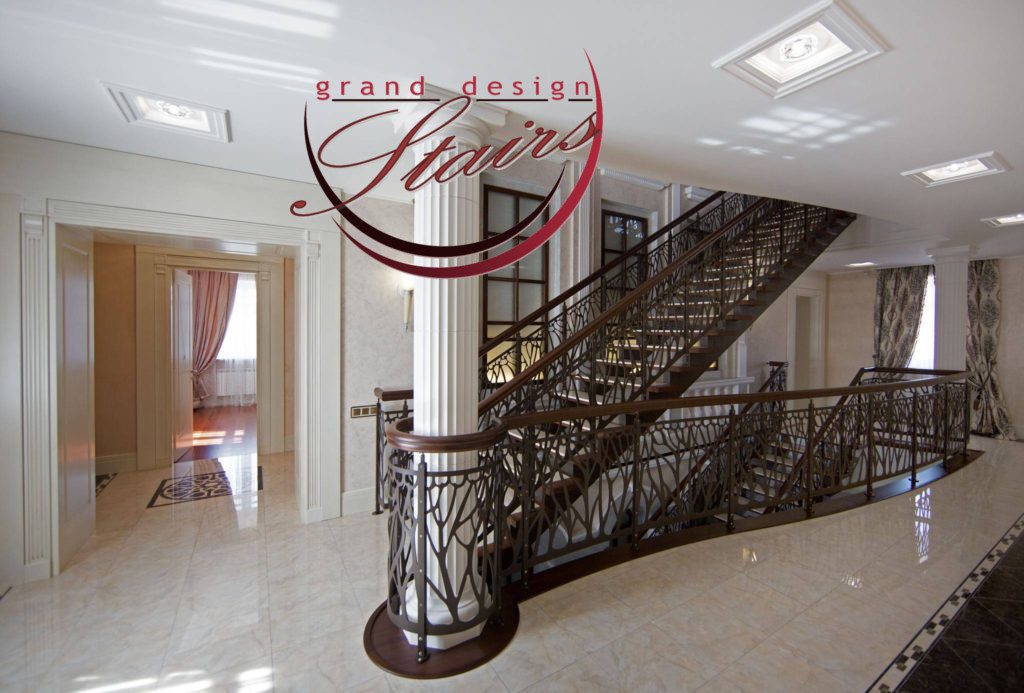 Steel Marble staircase for luxury villa