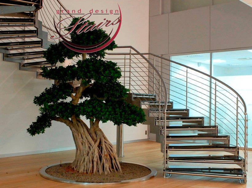 Stainless Steel Helical Staircase  Custom Curved Staircases Models & Prices