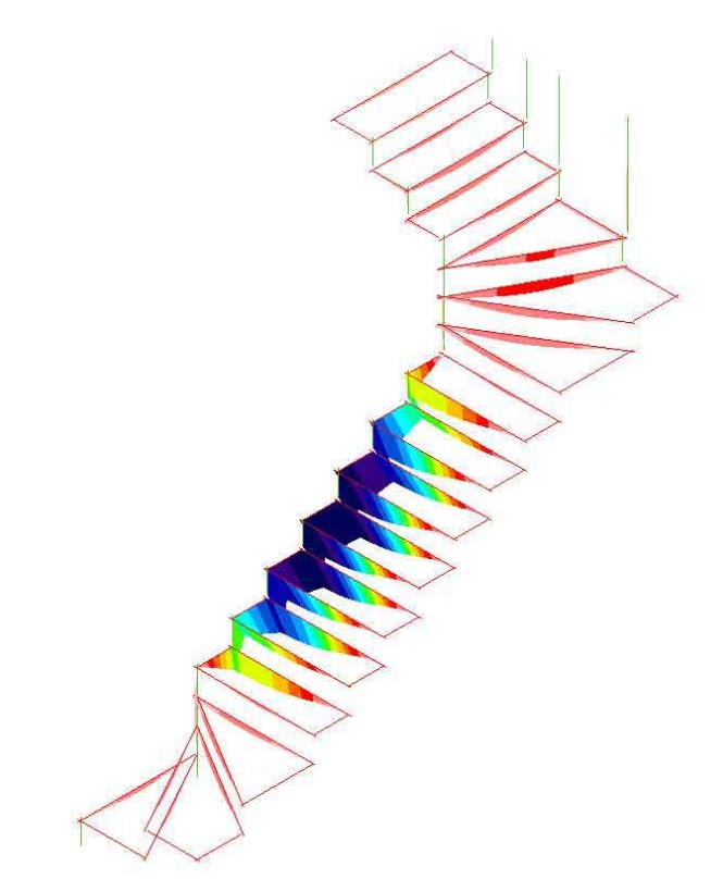 Floating staircase structural analysis