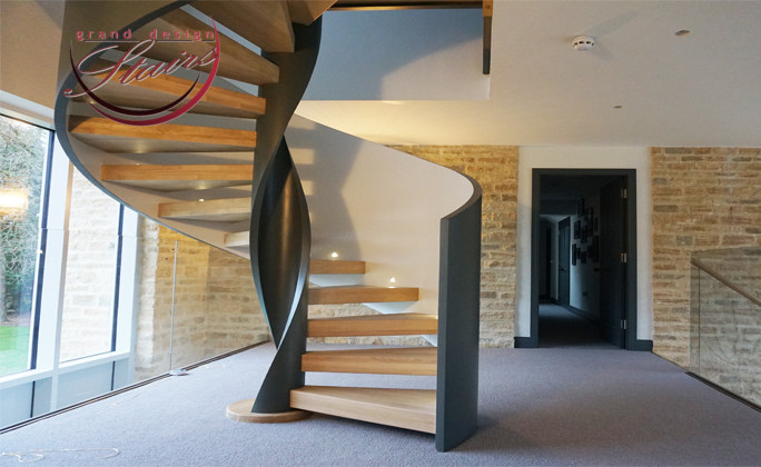 Modern Wood Spiral Staircase