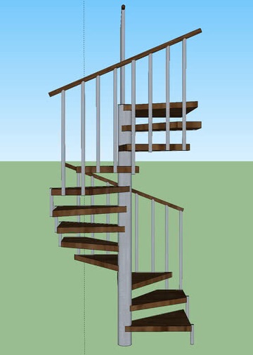 Square base Spiral Staircase