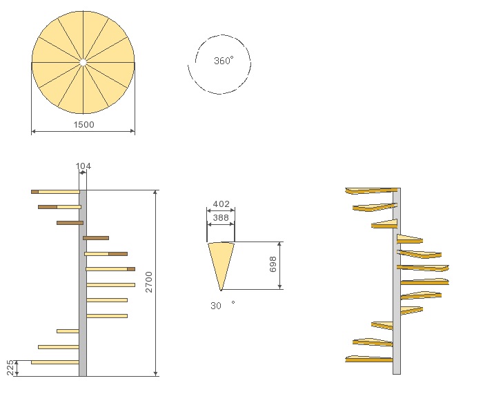 Soldado Decorar Compositor Escaleras de caracol modernas: diseños, tipologías y medidas mínimas