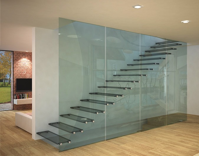 structural glass staircase