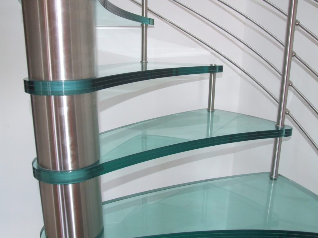 type of glass is used for stairs
