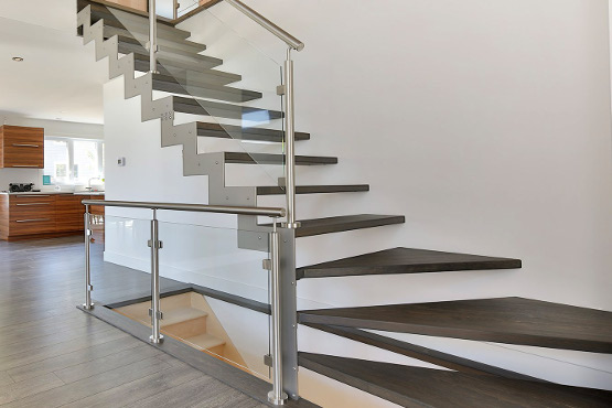 stainless steel zig zag staircase