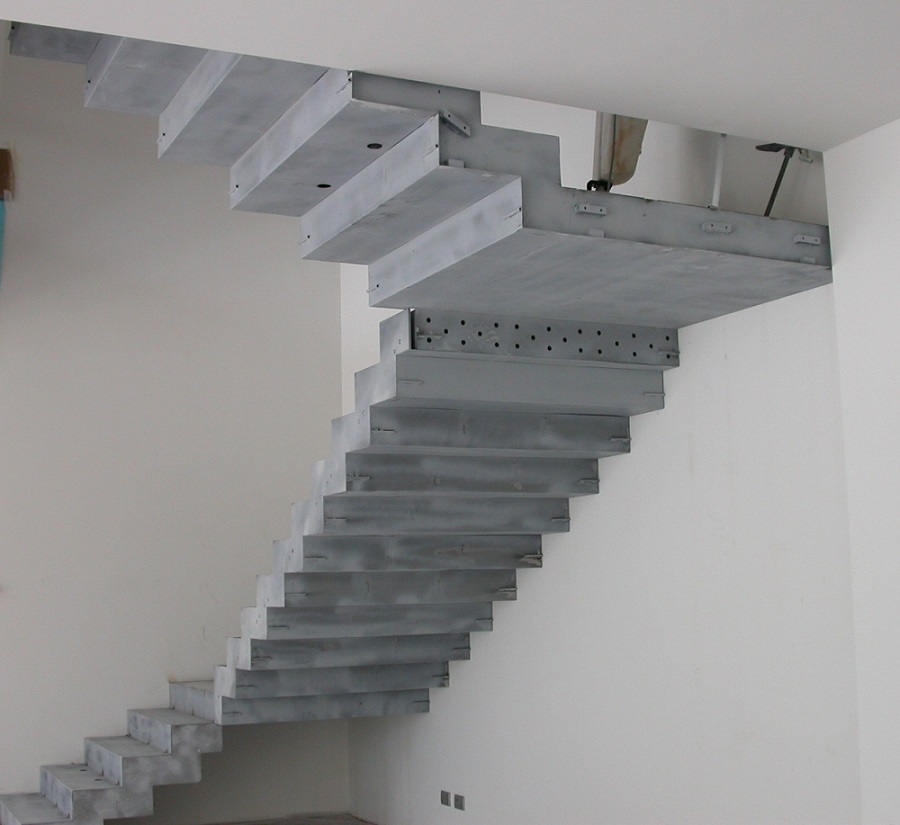sSteel construction for a Zig Zag Staircase