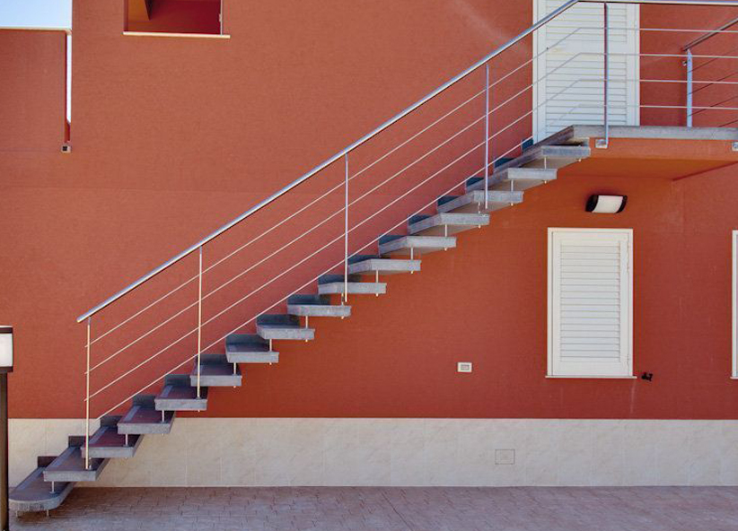 Floating external staircases architecture