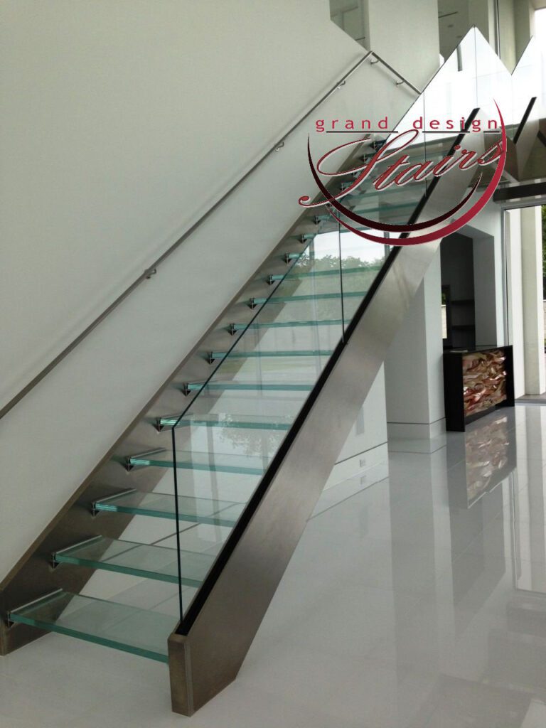 stainless steel glass staircase