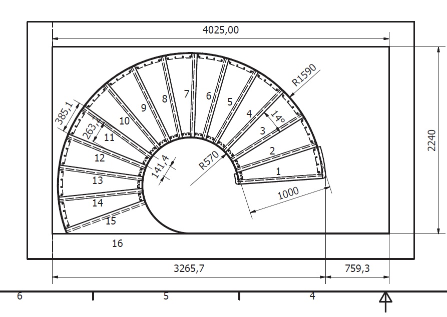 curved staircase plan drawing how to build modern curved stairs