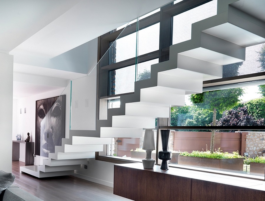 modern zig zag staircase