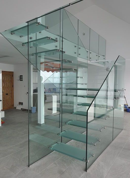 all glass staircase