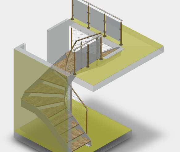 staircase 3D model Dublin Stairs