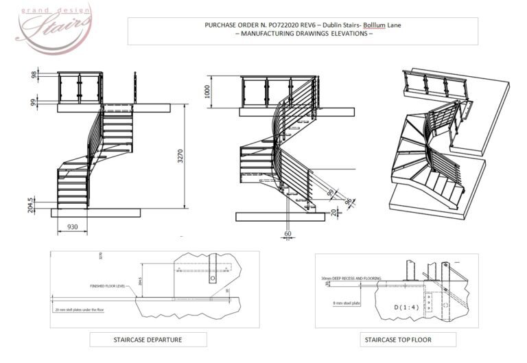 elevations drawings Dublin Stairs