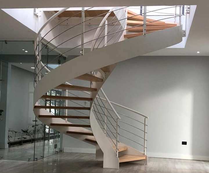 twisted commercial spiral staircase