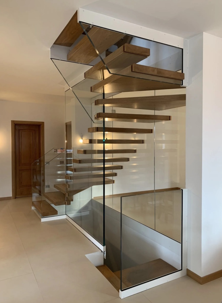 Steel Floating Stairs, Prefabricated DIY Metal Stairs