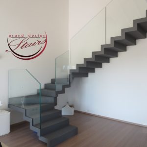 Zigzag Grey Steel Staircase