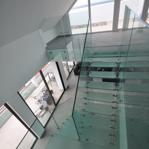 floating glass staircase