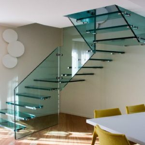 all glass floating staircase