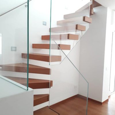 floating stairs glass railing 2
